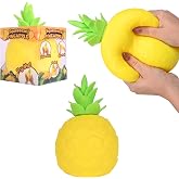 Sunny Days Toymendous Squishy Pineapple - Jumbo Stress Ball - Ages 3+ | Thermoplastic Rubber TPR, 6.5 in Tall, 4 in Wide, Yellow, Stress Relief Fidget, Fruit Theme, Ages 36+ Months, 1 Pack