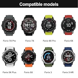 MYSNBKN Compatible with Fenix 7X Band,26mm Easy-fit