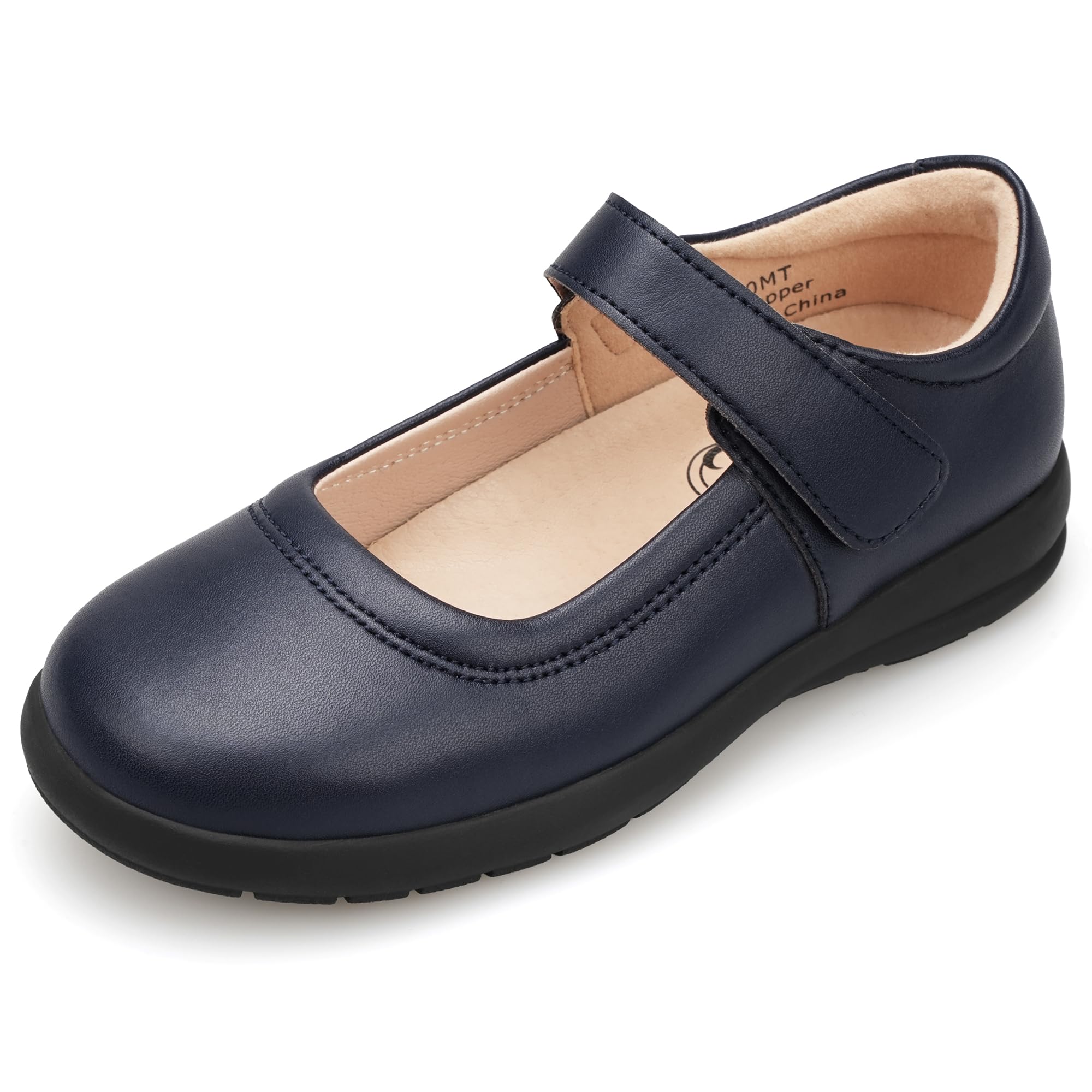 Stelle Girls School Shoes Mary Jane Flats Black