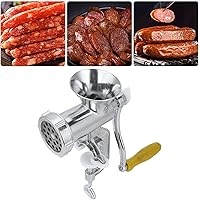Meat Grinder,Sausage Stuffer Aluminum Alloy Manual Meat Mincer Pepper Household Spice Grinding Machine Kitchen Tool with Hand