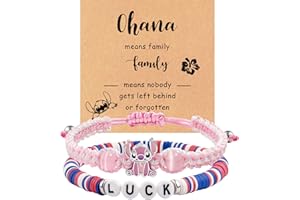 ZZLTAWS To My Gaughter Granddaughter Gift, Cute Stitch Gifts Bracelets, Birthday Back to School Christmas Gifts for Daughter Niece Granddaughter