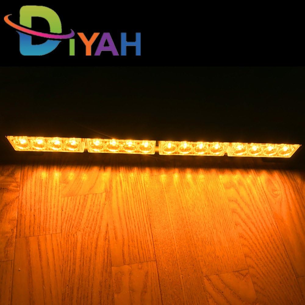 16 LED 18" Emergency Warning Traffic Advisor Vehicle LED Strobe Light Bar (Amber)