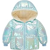 UNICOMIDEA Baby Girl Winter Coat Laser Toddler Jackets Warm Down Outerwear with Hooded for 12M-5T