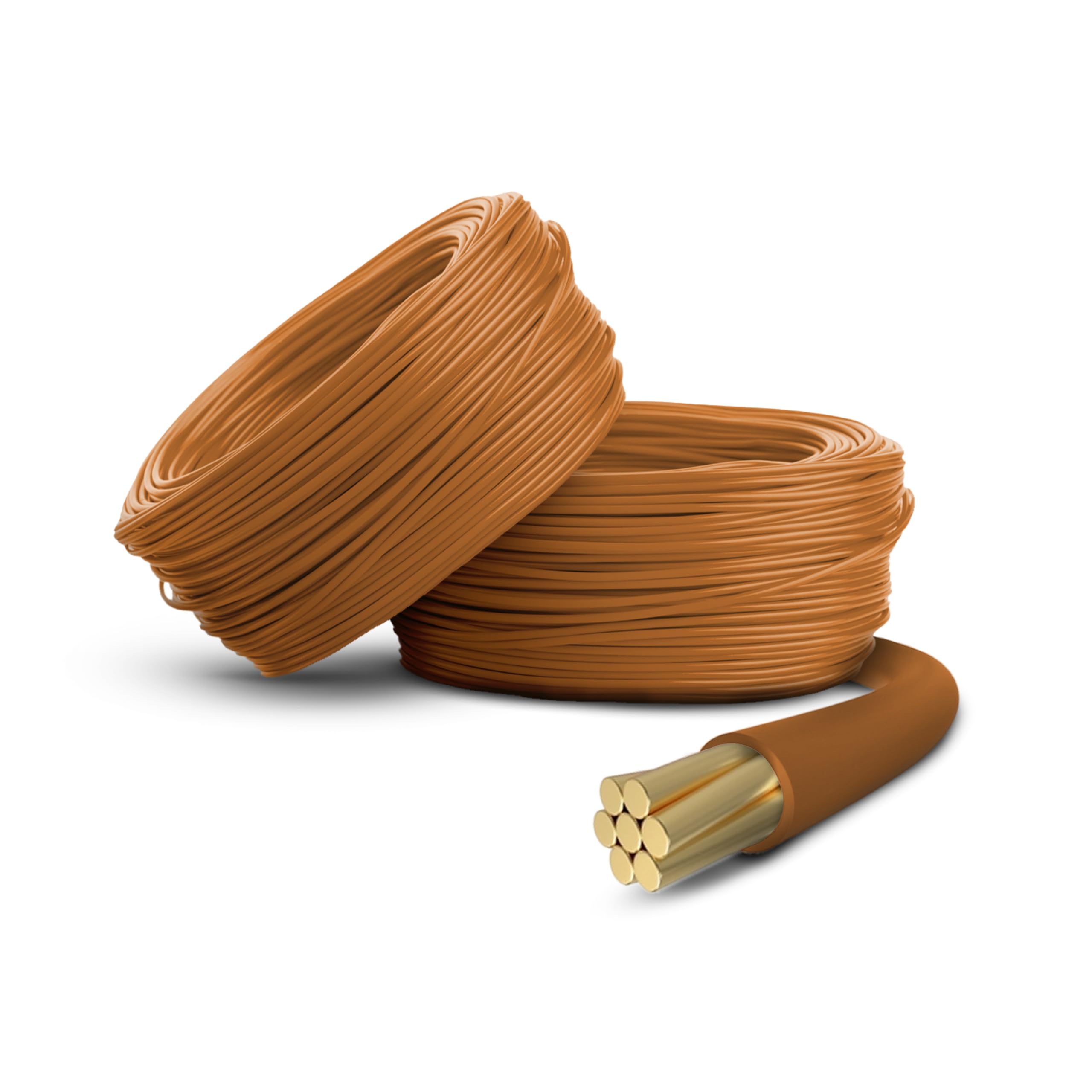 Primes DIY 1.5mm Single Core Conduit Cable, 6491X Copper PVC Earth Wire, BASEC Approved – Brown Live (10 Meter)