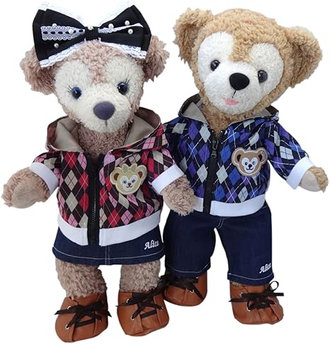 Amazon テディベア通販アリス ダッフィー シェリーメイ 服 コスチューム アーガイルパーカーペアセット 本体無 Sサイズ用 ぬいぐるみ おもちゃ