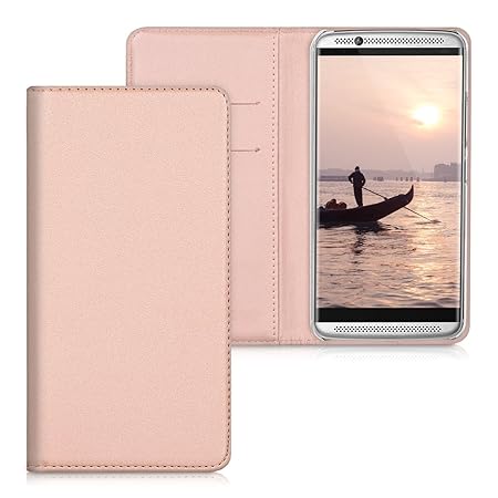 kwmobile ZTE Axon 7 Hülle - Kunstleder Handy Schutzhülle - Flip Cover Case für ZTE Axon 7
