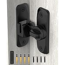 Cerradura Para Puerta Corrediza (90°/180°) - Aleación De Zinc, Fácil Instalación - Negro