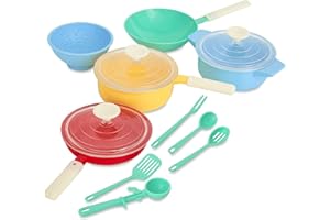 Casdon Pan Set | Toy Pan Set for Children Aged 3+ | Chrome-Effect Pans and Utensils for Imaginative Play!