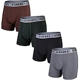 Jimonda Soft Underwear Pack Mens Breathable Bamboo Rayon & Copper Fibre Boxer Briefs Fly Front with Pouch
