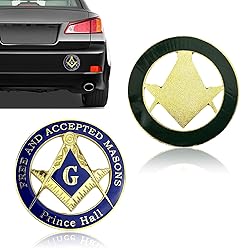 ASmileIndeep Masonic Prince Hall Car Emblem Round