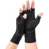 Inscool Compression Arthritis Gloves, Fingerless Hand Support Gloves for Women &amp; Men