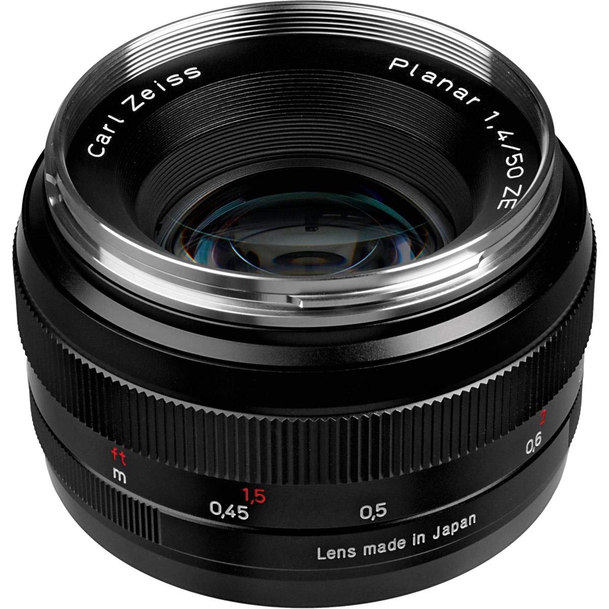 ZEISS Classic Planar ZE T* 50mm f/1.4 Lente de cámara estándar para cámaras DSLR Canon EF-Mount SLR, negro