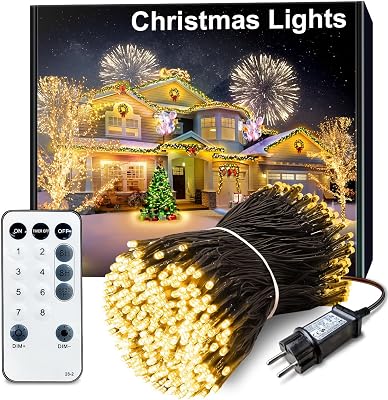 30M Lichterkette außen, 300 LED Lichterkette Weihnachtsbeleuchtung