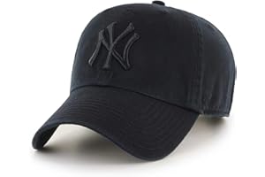 47 MLB Black/Black Clean Up Adjustable Hat Cap, Adult One Size (New York Yankees)