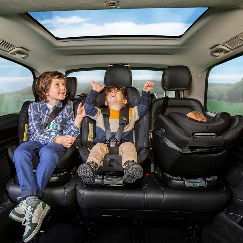 Unico Evo I-Size, Kindersitz 0-36 Kg, für Kinder von 40 bis 150 cm, homologiert ECE R129/03, Isofix 360° drehbar und neigbar, Gruppe 0+/1/2/3 von 0 bis 12 Jahren, Schwarz