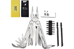 SQT2045 20-in-1 Multitool, Gifts for Men, Foldable & Self-Locking, Professional Multitool for DIY, Outdoor Camping, and Home 