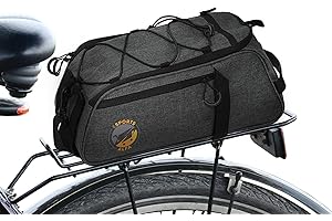 5 STAR HOME WAREHOUSE Home Warehouse Bike Pannier Bag - Waterproof Bike Saddle Bag - Premium Bike Basket Rear Rack - Bicycle Bag - Bike Bag incl. Phone Holder - Bike Rack Bag