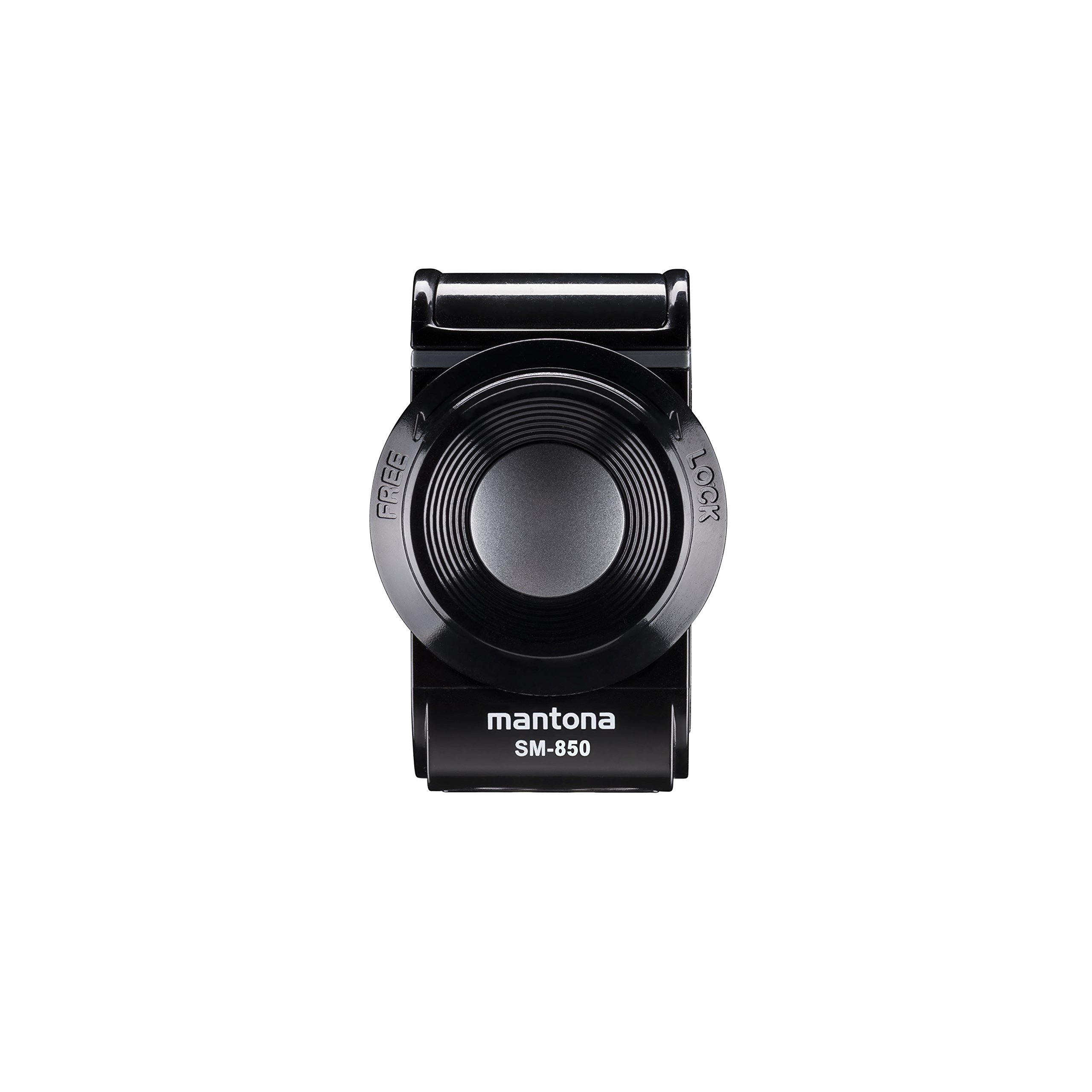 Mantona 850 Smartphone Twist Mount (Universal Mount with Fixing Screw Lock – Between 55, 85 mm) Black