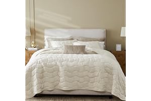 PALASSIO Ivory Velvet Quilt Set Queen Size, Lightweight Luxury Crushed Corduroy Comforter, Soft Cloud Bedding, Cream White Vintage Bedspread Coverlet with 2 Pillow Shams for All Season, 3 Pieces, 90x96 inches