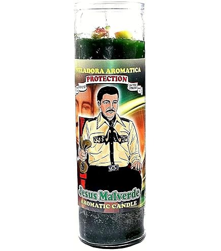 Amazon.com: Generic Jesus Malverde (Narco Saint) Green Pillar