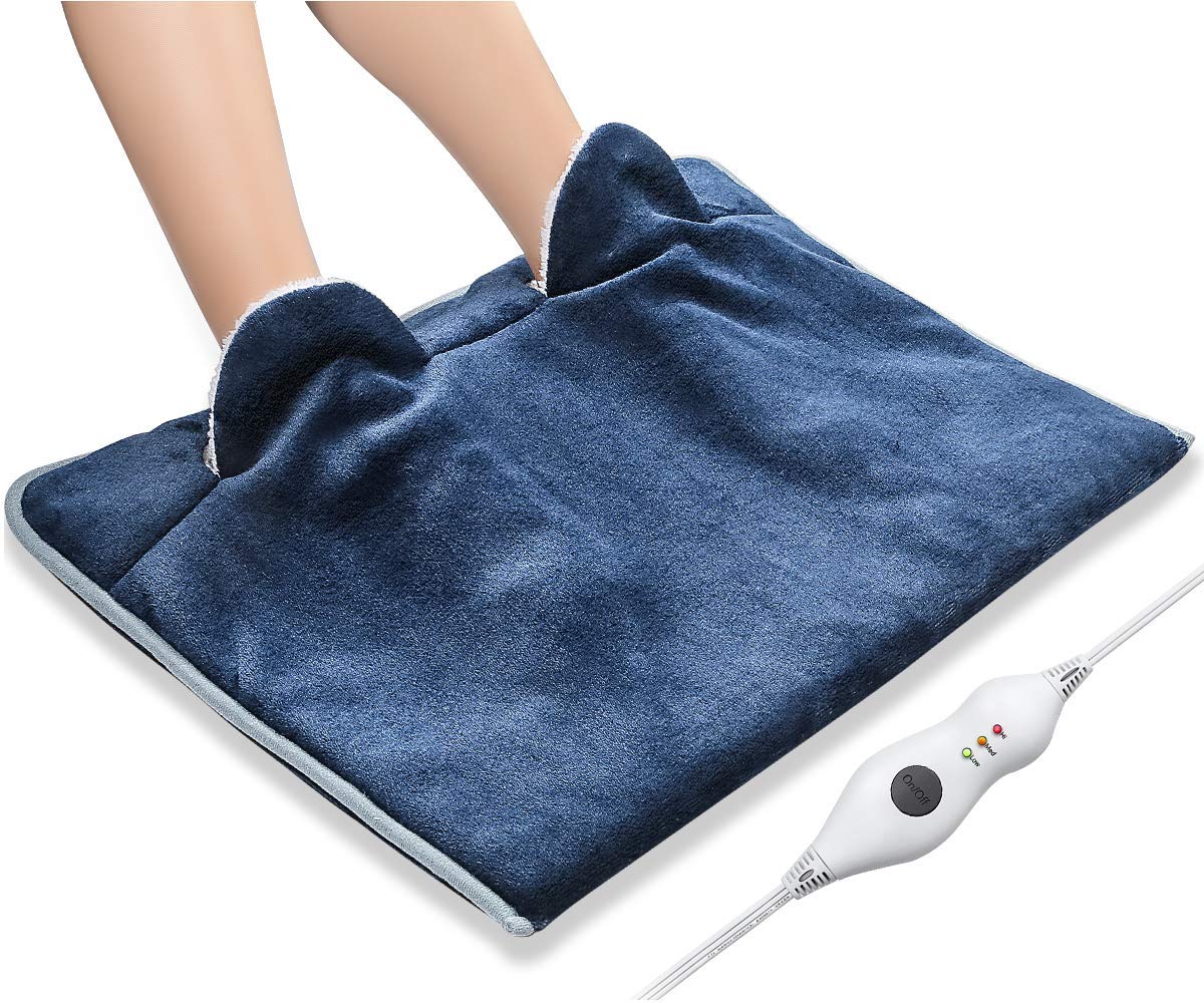 Buy Electric Heated Foot Warmer Soft Flannel Foot Heater with 2h Auto Off & 3 Temperature