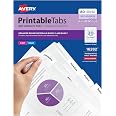 Amazon.com : Avery Printable Self-Adhesive Plastic Tabs, 1-3/4 ...