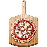 Ooni 12” Bamboo Wood Pizza Peel –12 Inch Pizza Spatula Paddle, Wooden Pizza Cutting Board, Pizza Oven Accessories