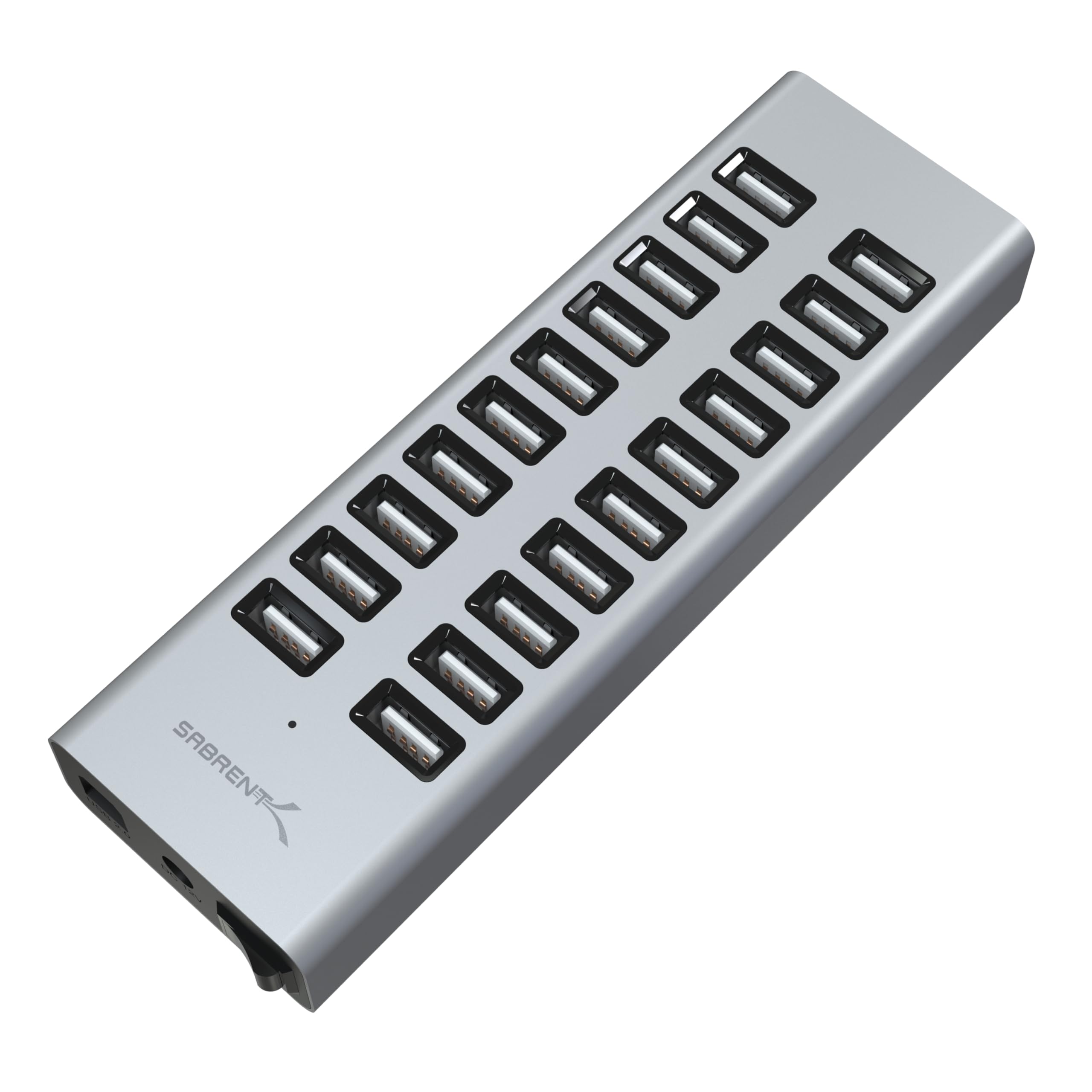 SABRENT USB Charging Stations with 20 Ports, 90W USB Charger Hub with Type B Cable, Multi-Port Wall Charger Compatible with iPhone, iPod, iPad, Galaxy, Tablets (AX-P20C)