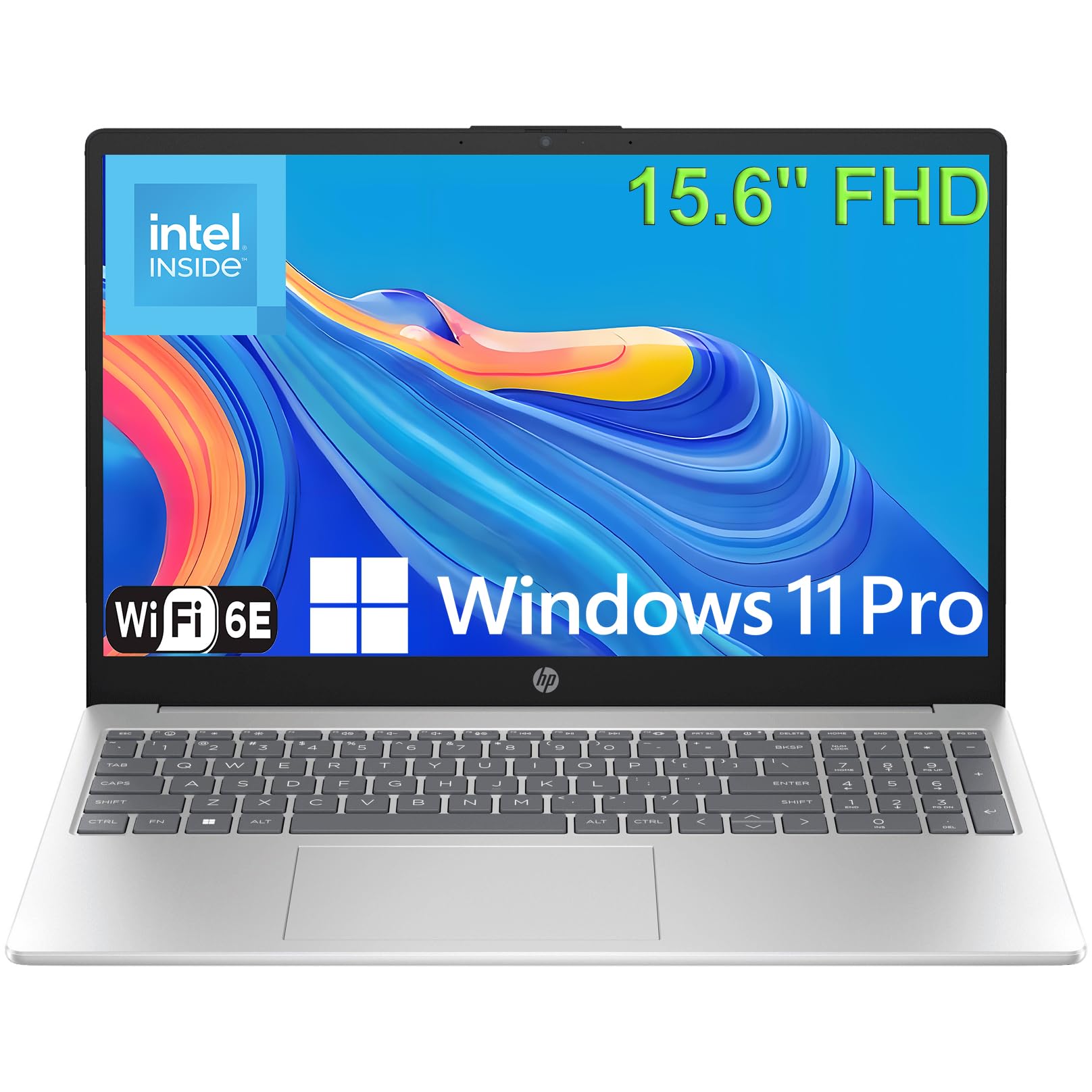 HP 15 15.6" FHD Laptop Computer for Student Home Study, Intel 4-Core Processor (Beat i3-1115G4), 16GB DDR4 RAM, 256GB PCIe SSD, WiFi 6E, Bluetooth 5.3, HDMI, Type-C, Webcam, Silver, Windows 11 Pro Image HP 15 15.6" FHD Laptop Computer for Student Home Study, Intel 4-Core Processor (Beat i3-1115G4), 16GB DDR4 RAM, 256GB PCIe SSD, WiFi 6E, Bluetooth 5.3, HDMI, Type-C, Webcam, Silver, Windows 11 Pro Image