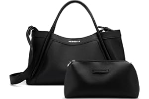 NEWBELLA Vegan Leather Tote Bag for Women, Hobo Shoulder Bag, Crossbody Handbag with Matching Purse, Stylish Versatile