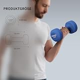 PROIRON Dumbbell Set Neoprene 1kg-10kg 4kg 2x4kg Blue view 7