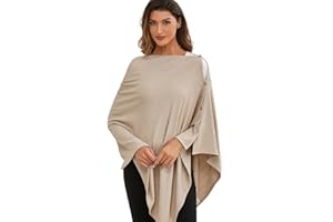 ZDOLMY Nursing Cover for Baby Breastfeeding, Knit Breastfeeding Cover, Warm Cozy Swaddle, Breathable and Soft, Wide Neck with Stretch for Easy View (Summer Wheat)