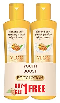 VLCC Youth Boost Body Lotion SPF 25 | PA+++, 100 ml (Buy 1 Get 1 Free)