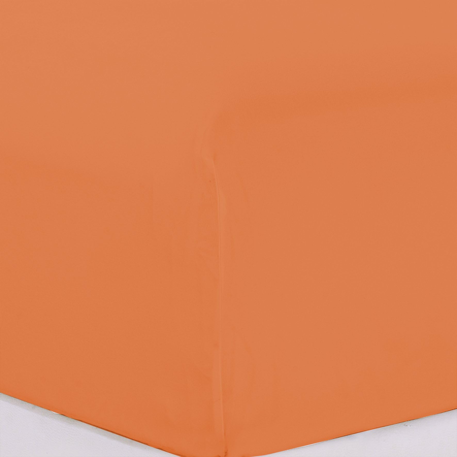 The House Of Emily Brushed Microfibre Fitted Sheet 12" Extra Deep 95 gsm (King, Orange)