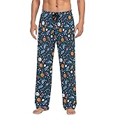 Pfrewn Mens Pajama Pants Sports Ball Baseball Theme Lounge Pants Super Soft Pajama Bottoms with Pockets M