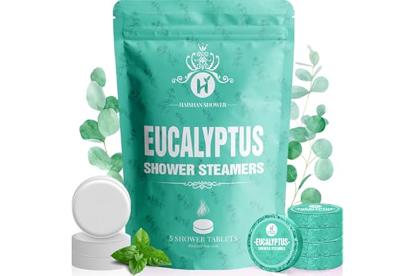 Shower Steamers Aromatherapy for Women & Men, Eucalyptus Mint Essential Oil | Christmas Stocking Stuffers for Adults Teens Wh