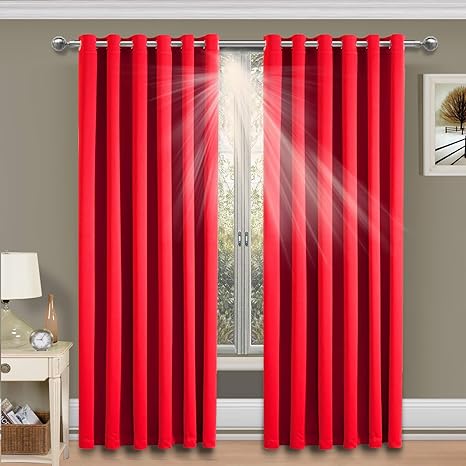 Imperial Rooms Bedrooms Blackout Eyelet Curtains Pair Insulated