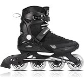 COSMOID Move - Adult Inline Skate Women Men | Professional Roller Skates Blades Adult Male Female, Indoor Outdoor and Fitness Black,Black&amp;Purple,White&amp;Purple,Size 5-12