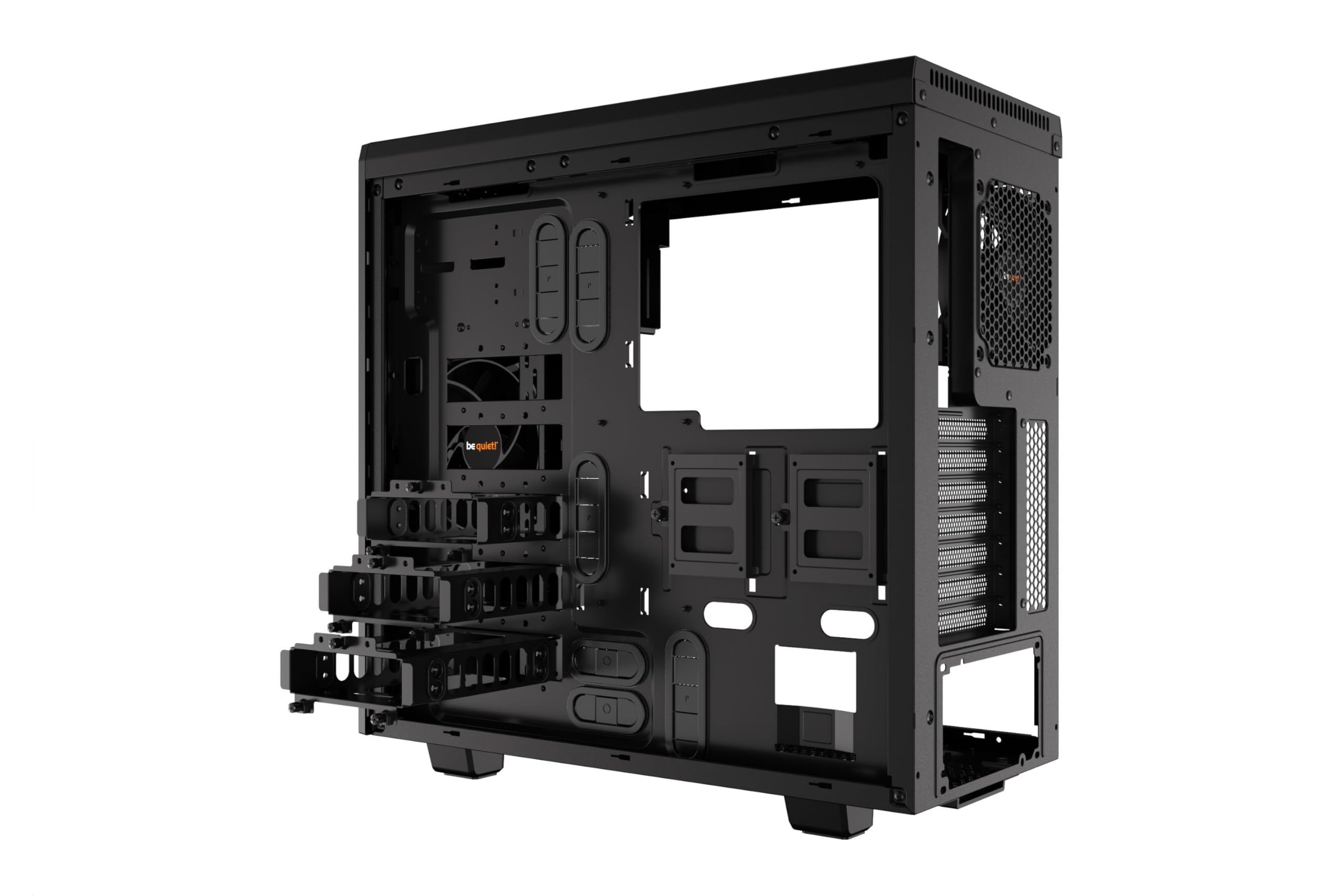 be quiet! Pure Base 600 | ATX Midi Tower PC Case | 2 Pre-Installed Pure Wings 2 Fans | Tempered Glass Window | Black | BGW21