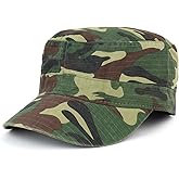 Armycrew Lightweight Cotton Ripstop Fitted Army Style Flat Top Cap