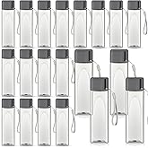Mifoci 20 Pieces Water Bottle Bulk 17 oz Plastic Water Bottles Bulk Gym Sports Adults Reusable Large Drinking Cups for Outdoor Fitness(Grey,Rectangle)
