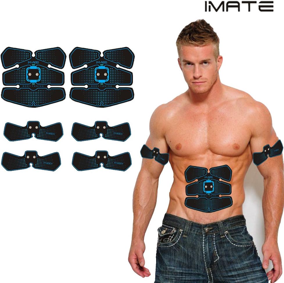 IMATE EMS Special Colour Training Pads, Arms, Hips, Thighs Abdominal Muscle Toner EMS Body Muscle Toning Belt Muscle Trainer Fitness Apparatus Unisex Support Men & Women