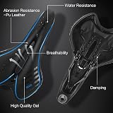 OUXI Gel Bicycle Saddle Ergonomic Comfort PU Leather MTB Road Bike Seat Blue view 3