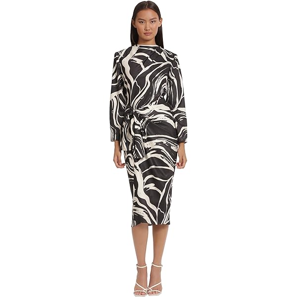 Donna Morgan Women's 3/4 Sleeve Stretch Knit Jersey Maxi Dress, Sunset  Multi, 0 at Amazon Women's Clothing store
