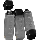 HALO Squeeze Bottles (3-Pack) | 27oz. | Square | Leak-Proof | Pressure-Release Valve | Ideal for Oils, Sauces, Dressings, Syrups | HZ-3027