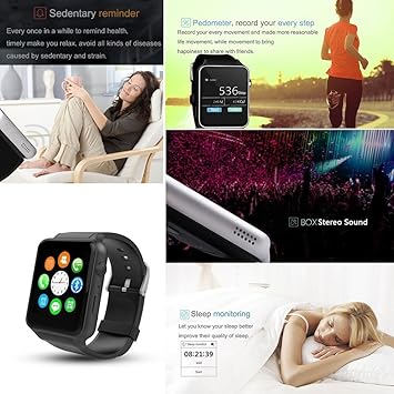 gris q18s Smart Watch Bluetooth 3.0 con 1.54 pantalla táctil GSM ...