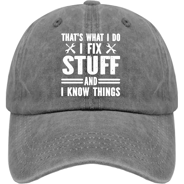 "I Fix Stuff" Vintage Denim Dad Hat | Adjustable Baseball Cap For Women & Men - View #11
