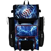 Boombah Rolling Superpack 2.0 Baseball/Softball Gear Bag - 23-1/2" x 13-1/2" x 9-1/2" - The Natural Black/Red/White - Telescopic Handle - Holds 4 Bats - Wheeled Version