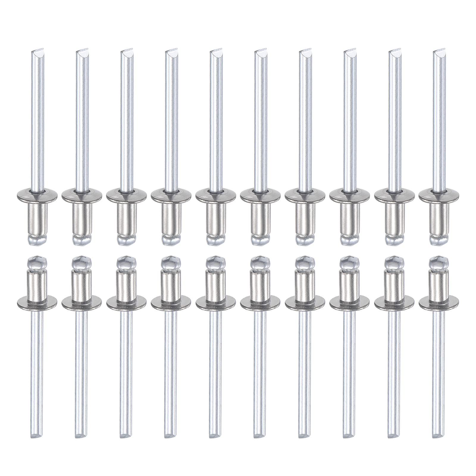 DTGN 4mm x 6mm (DXL) Blind Rivets - 100Pack - Good for Machinery Joining - 304 Stainless Steel Dome Open End Rivet