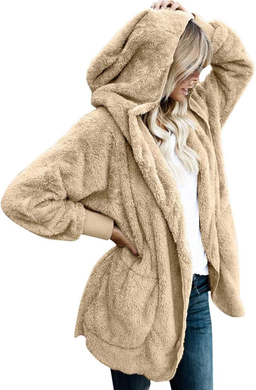 women's fuzzy jacket with hood
